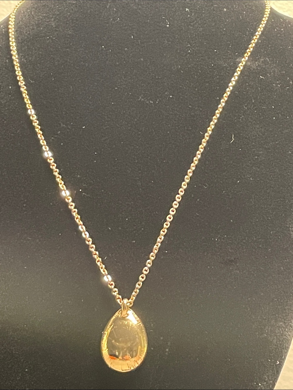 Coach Gold Teardrop Pendant Necklace
